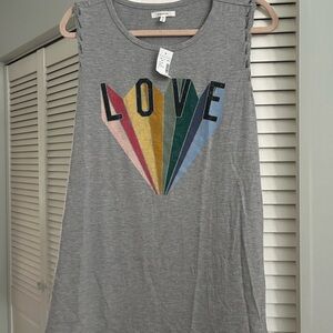 Maurices Gray Top with Colorful Graphic